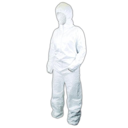 MAGID Disposable Clothing, Large, White, Tyvek, Zipper CVCH112-L